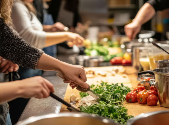 koken bij het kookstation